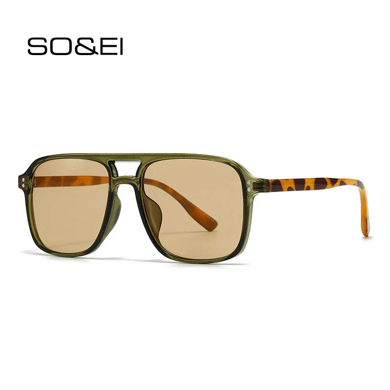 Retro Double Bridge UV400 Sunglasses