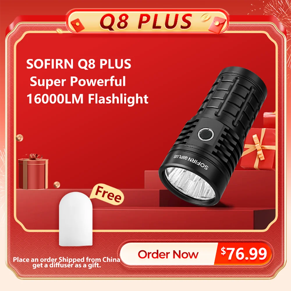 مصباح LED فائق القوة Sofirn Q8 Plus