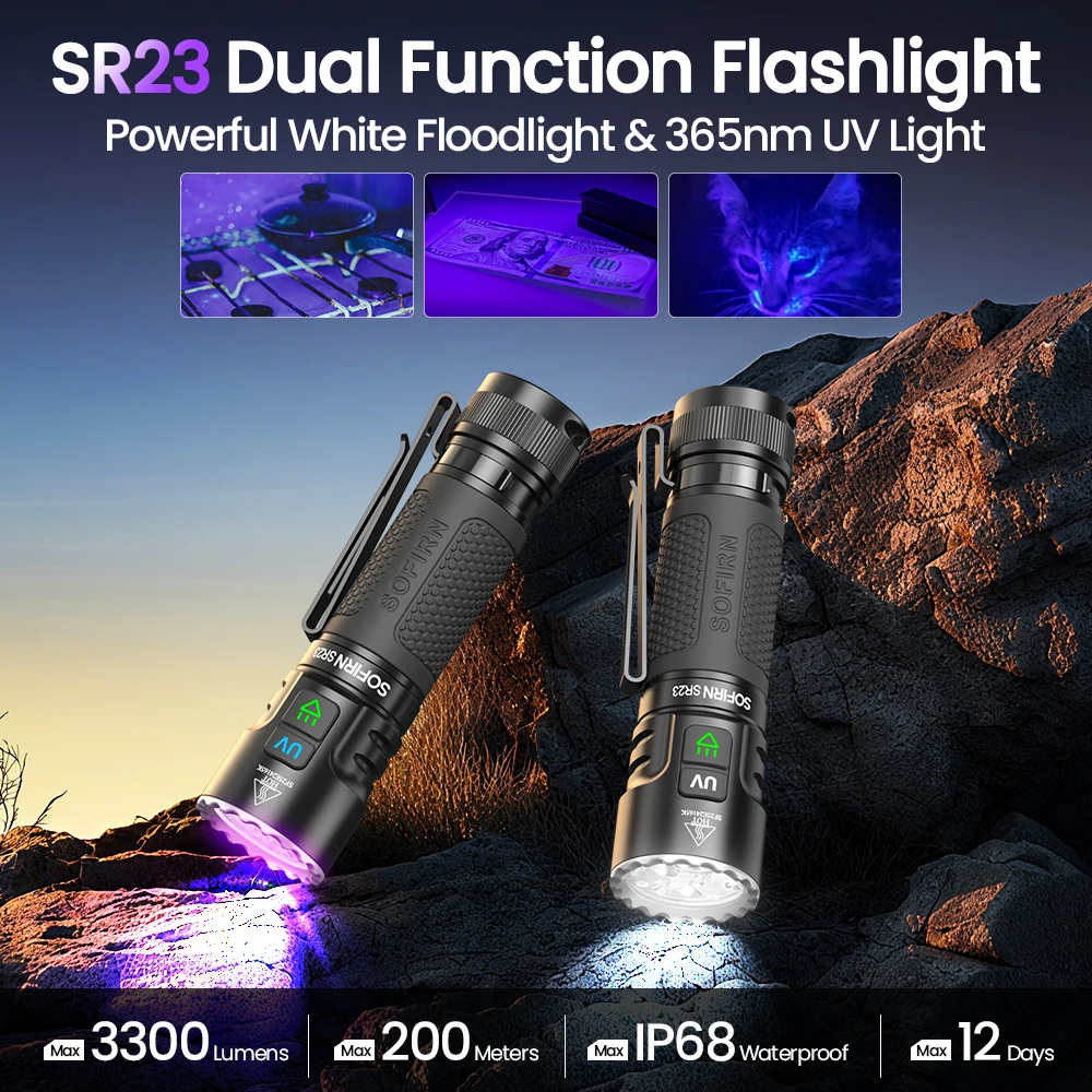مصباح يدوي سوفيرن SR23 بقوة 3000LM