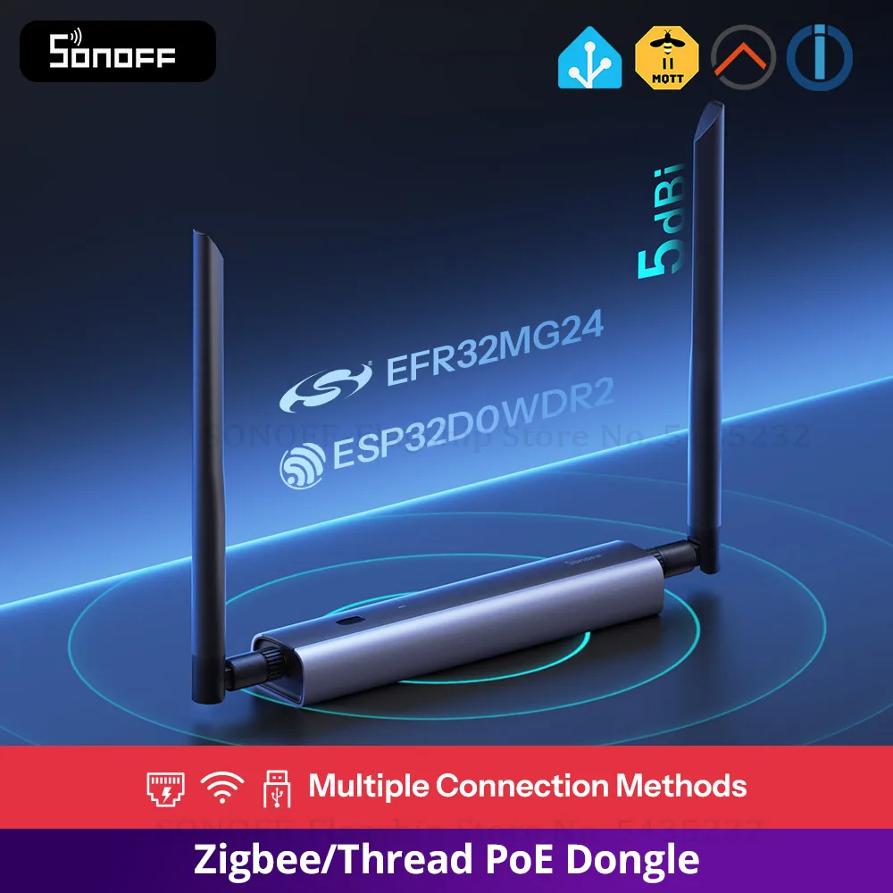 Dongle Max Zigbee وThread PoE فوق الأداء