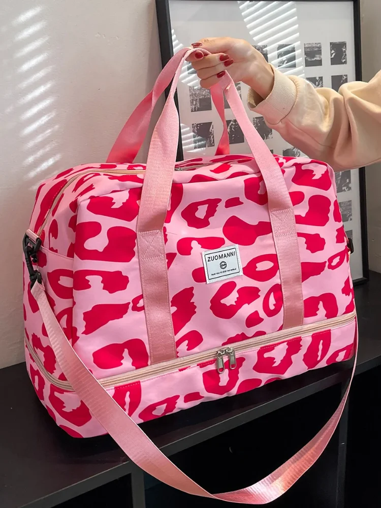 Spacious Animal Print Travel Gym Bag