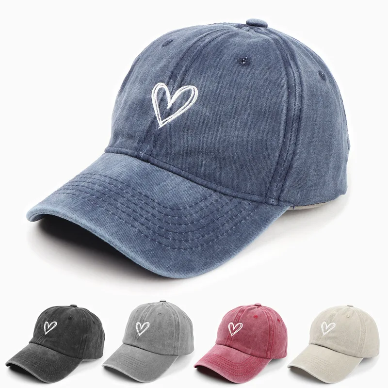 Embroidered Denim Baseball Hat for Couples