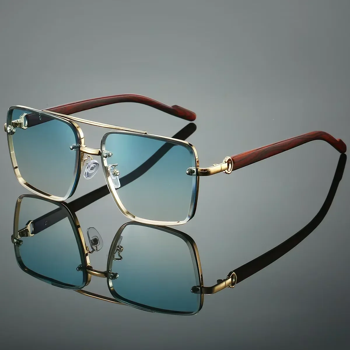 Trendy Square Wooden Sunglasses