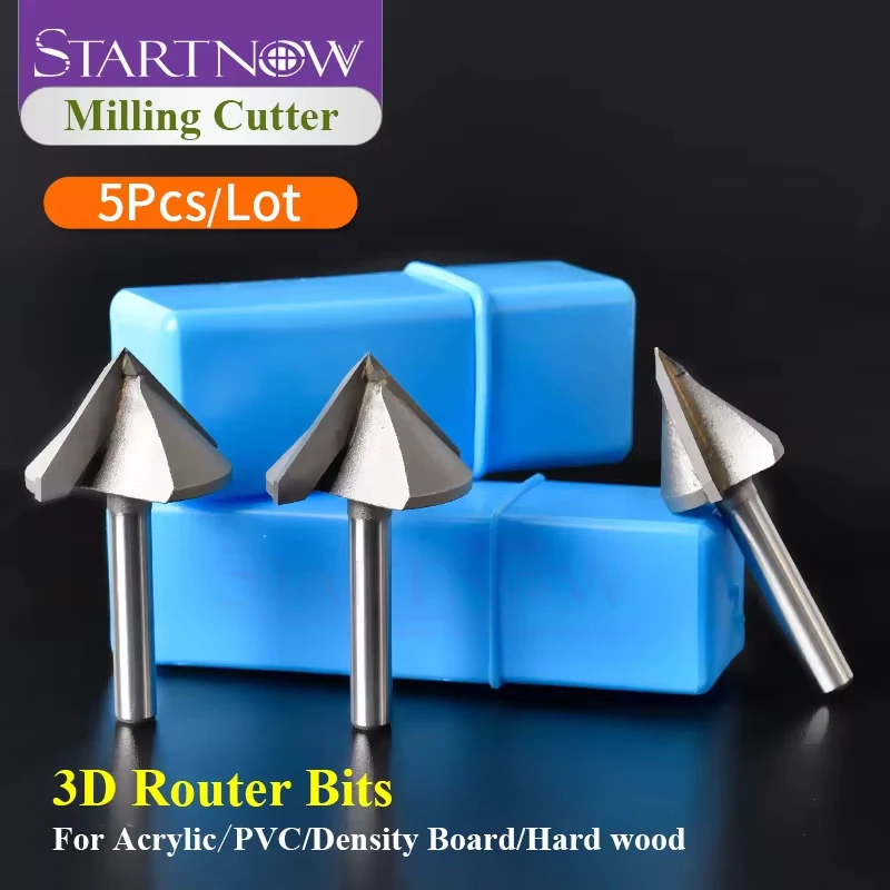 Startnow 5PCS CNC Milling Cutters Set