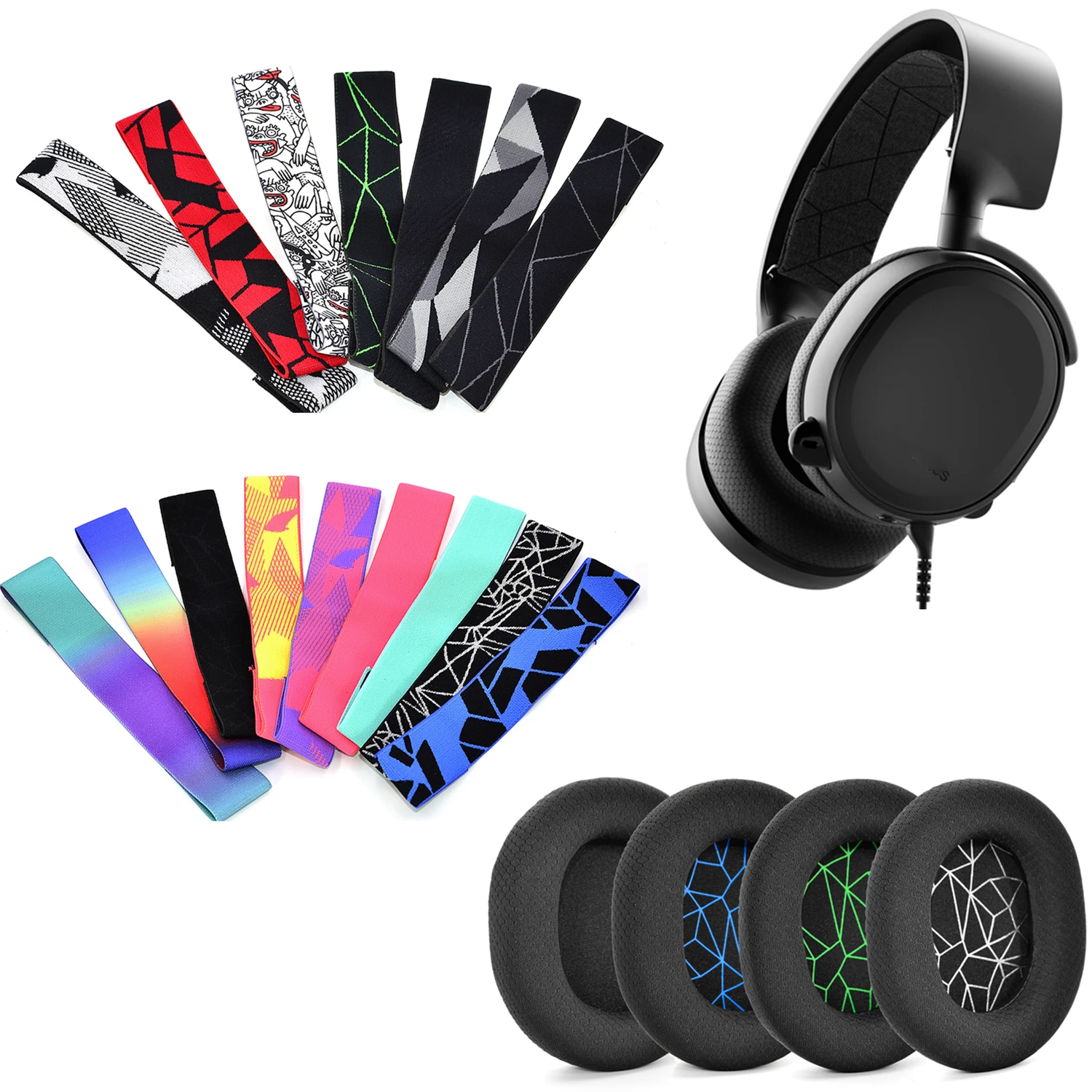 غطاء وسادات أذن سماعة SteelSeries Arctis 3