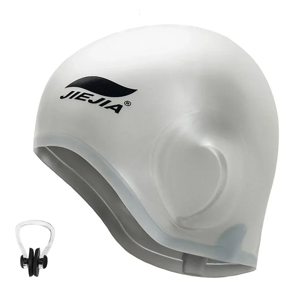 Full Silicone Swimming Cap with Ear Protection