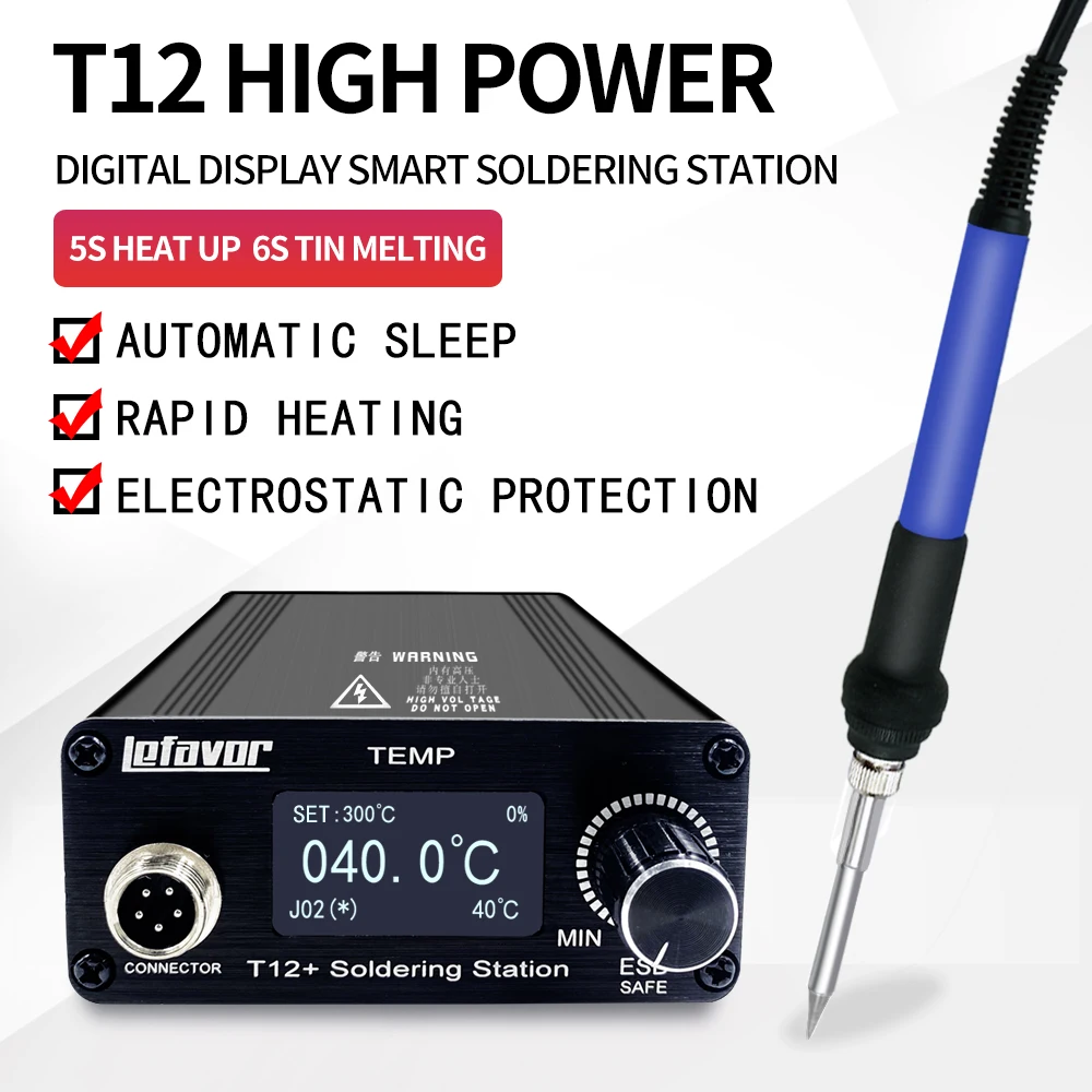 T12+ Portable Soldering Station with OLED Display