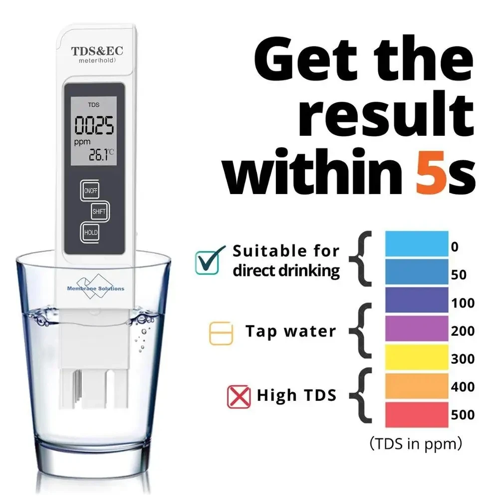 جهاز اختبار جودة المياه الرقمي TDS