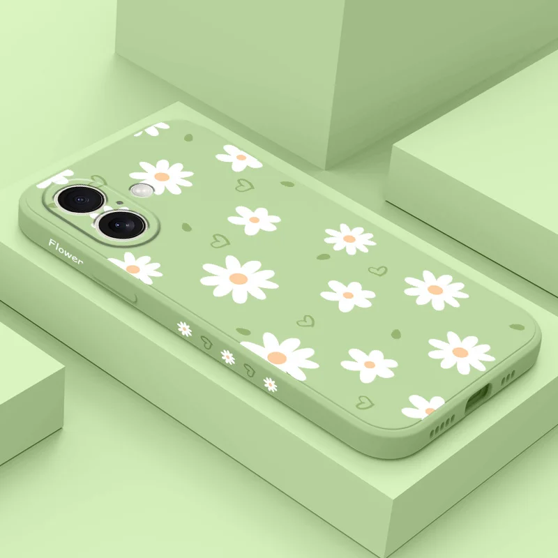 Tender Daisy Silicone Phone Case for iPhone