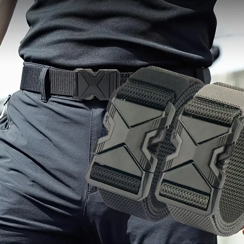 Men’s Lightweight Braided Nylon Buckle Belt