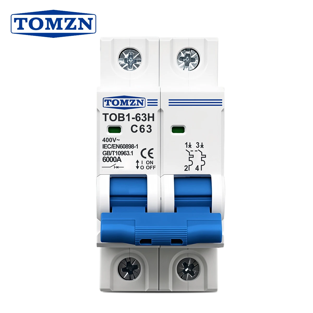 TOMZN Mini Circuit Breaker 2P AC Type