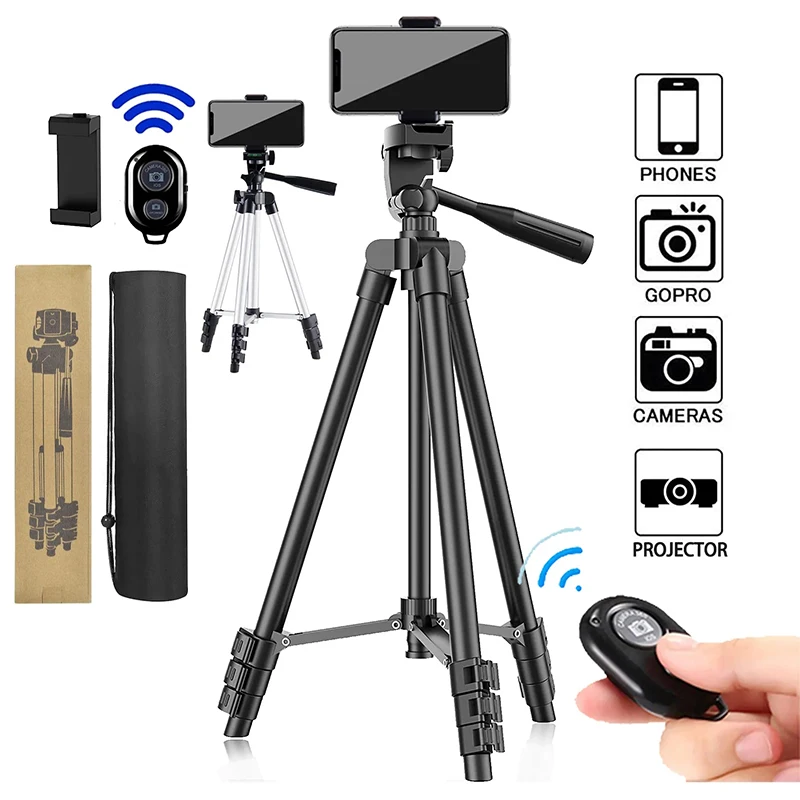 Adjustable Tripod Stand for Phones and Cameras