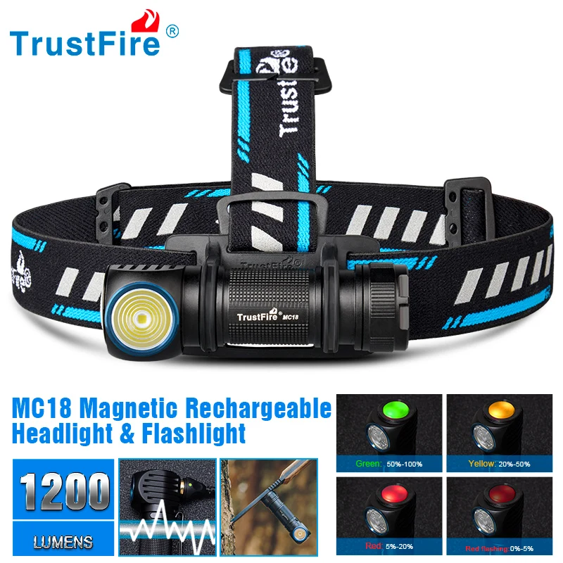 كشاف Trustfire Mc18 القابل لإعادة الشحن