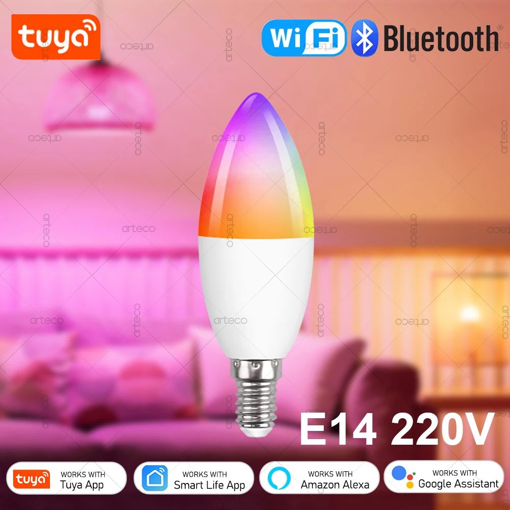 مصباح ذكي واي فاي بلوتوث E14