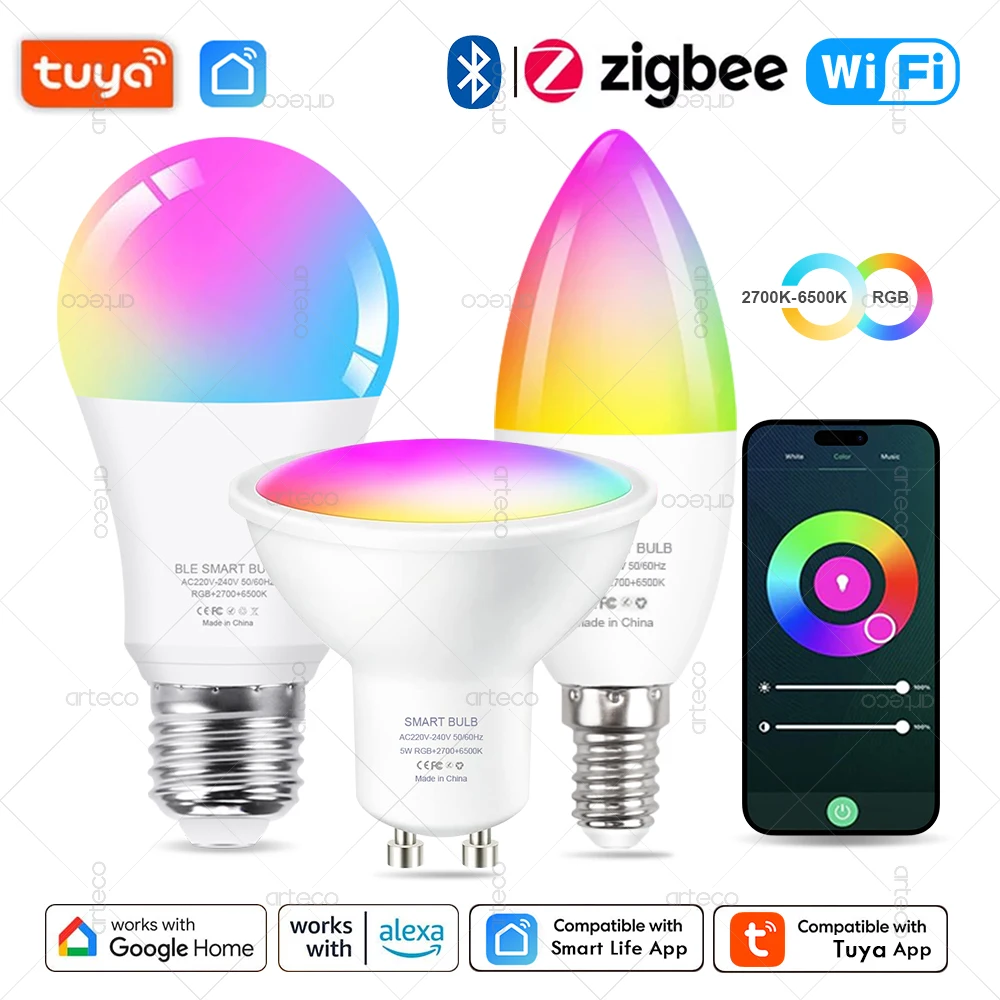 لمبة LED ذكية WiFi Zigbee