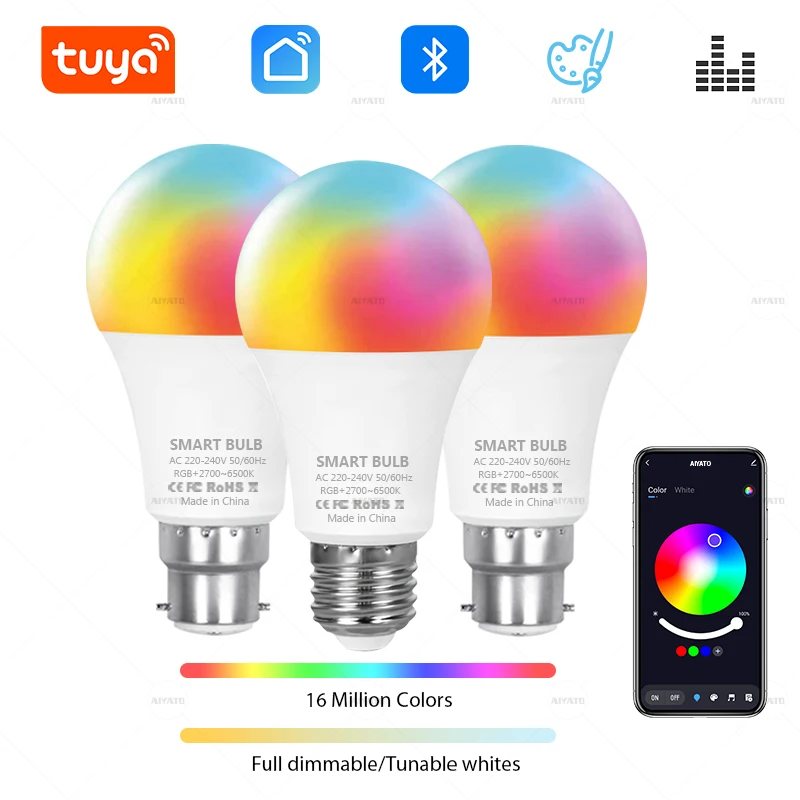 لمبة LED بلوتوث متعددة الألوان