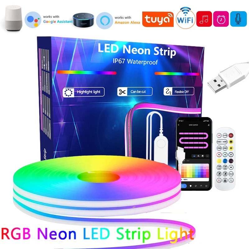أضواء النيون LED TUYA مع التحكم