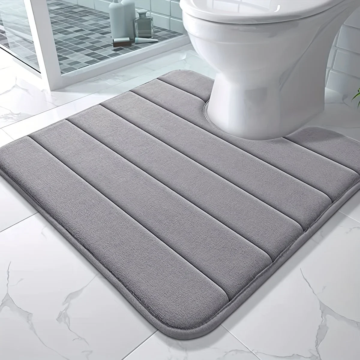 U-Shaped Memory Foam Bathroom Mat