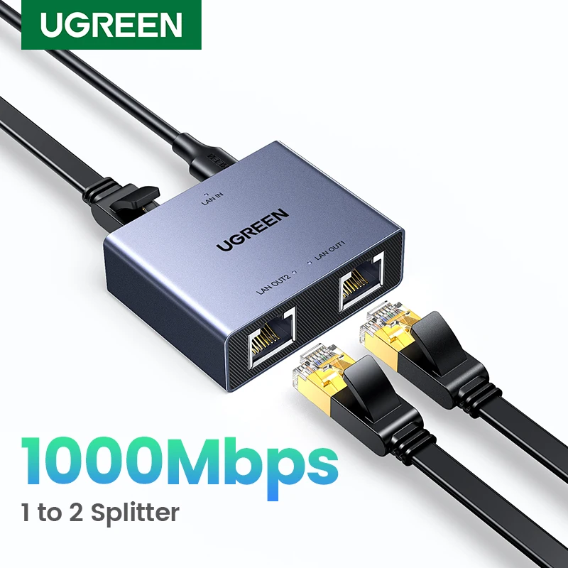 UGREEN 1 إلى 2 محول إيثرنت RJ45