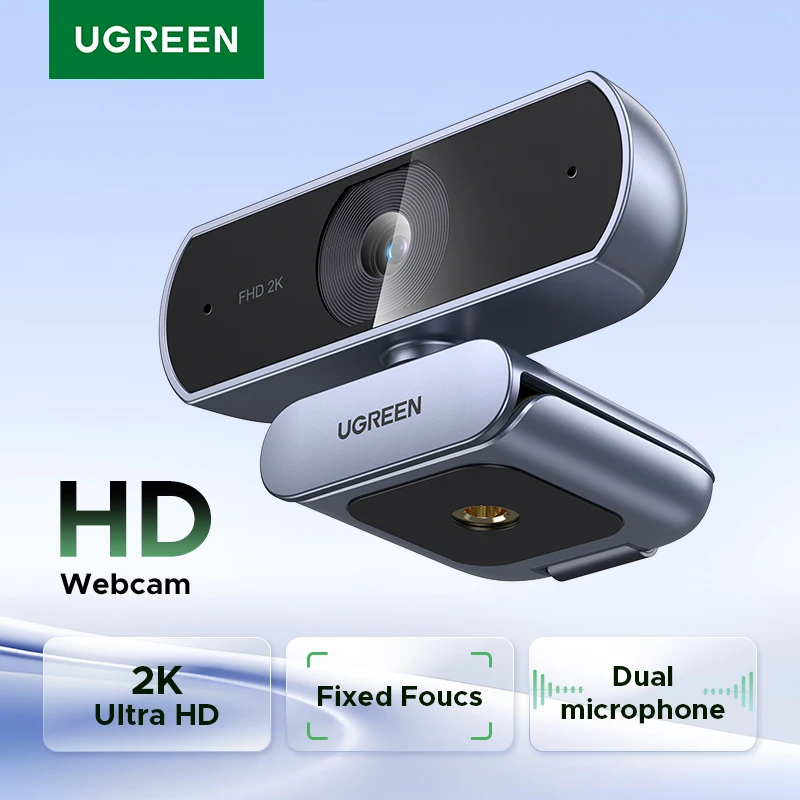كاميرا ويب UGREEN 2K مع ميكروفون