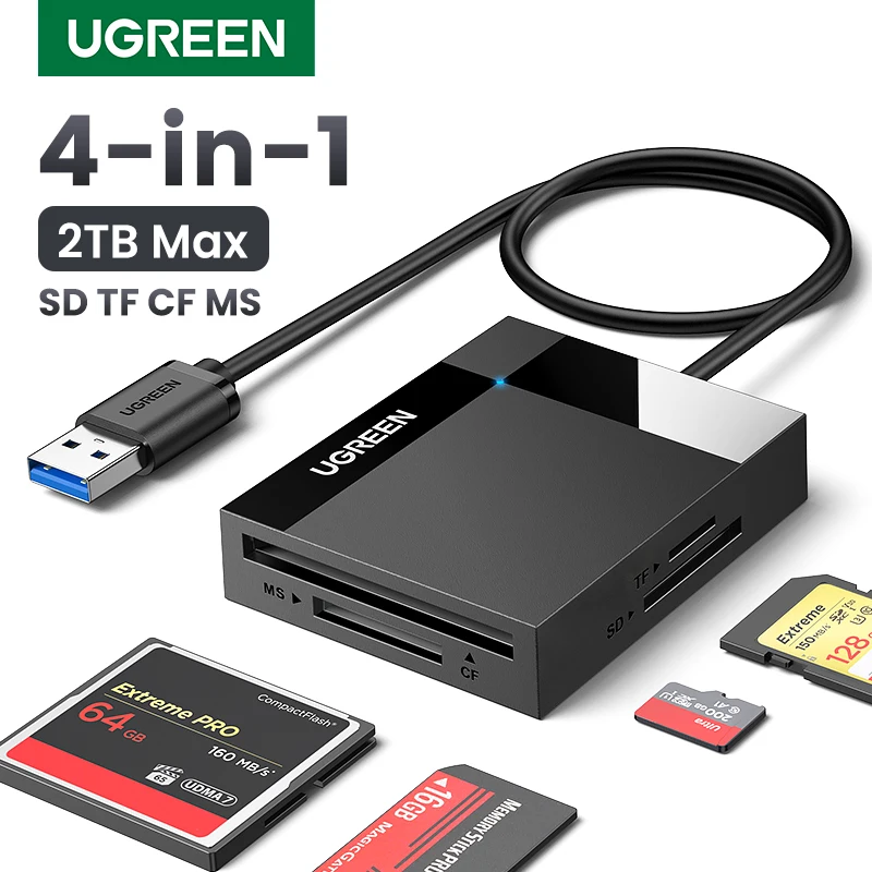 قارئ بطاقات UGREEN 4 في 1
