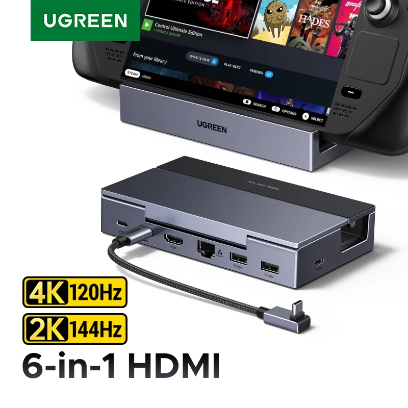 محطة إرساء UGREEN 6 في 1 USB-C
