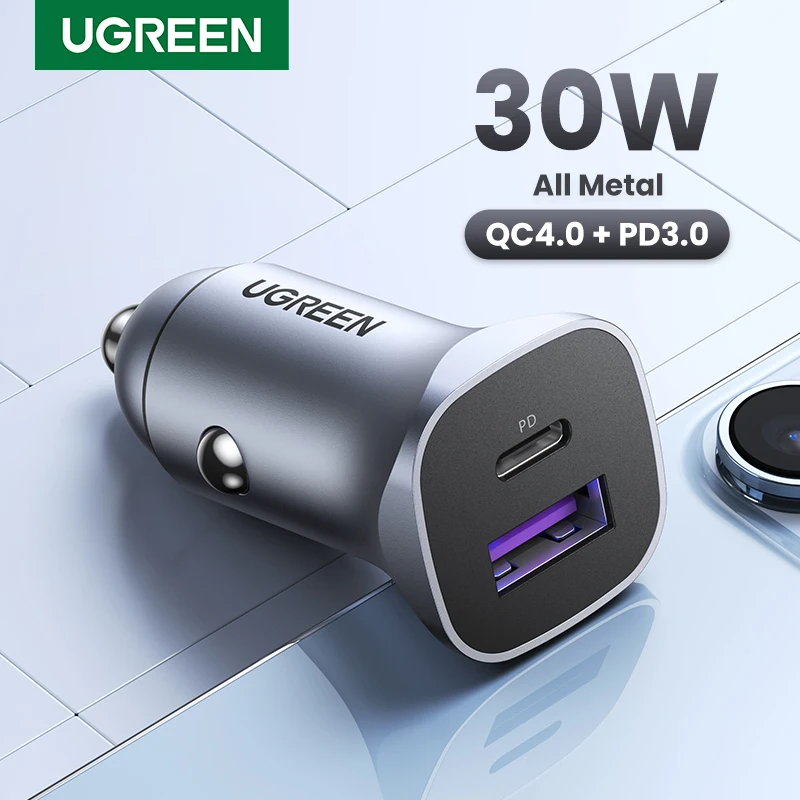 UGREEN Fast USB Car Charger for iPhone