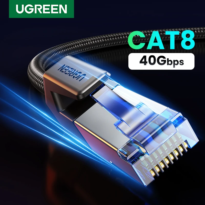 كابل إيثرنت UGREEN CAT 8 عالي السرعة