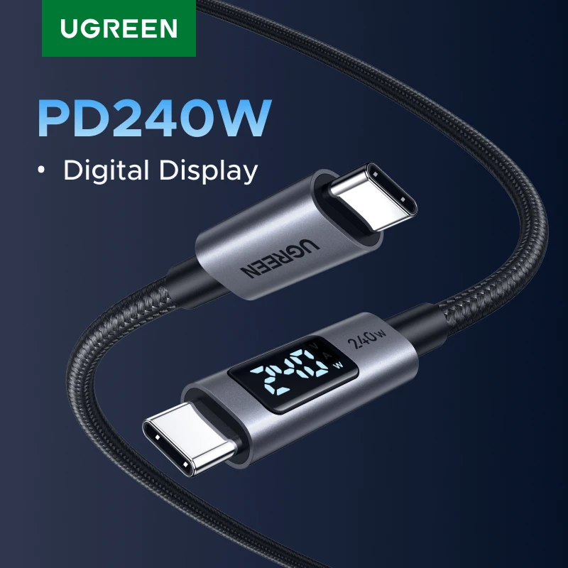 كابل UGREEN USB-C 240 واط PD3.1