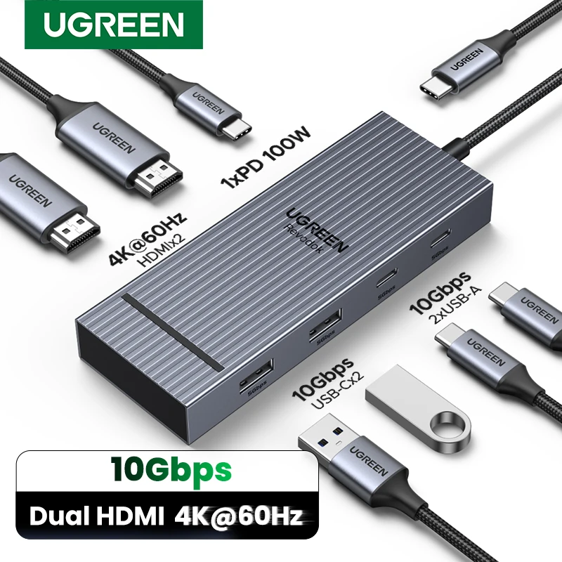 محور UGREEN USB-C 7 في 1 مع HDMI