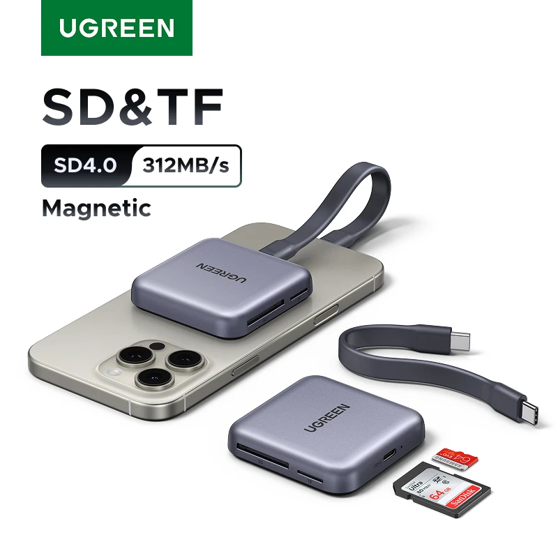قارئ بطاقات UGREEN USB-C متميز
