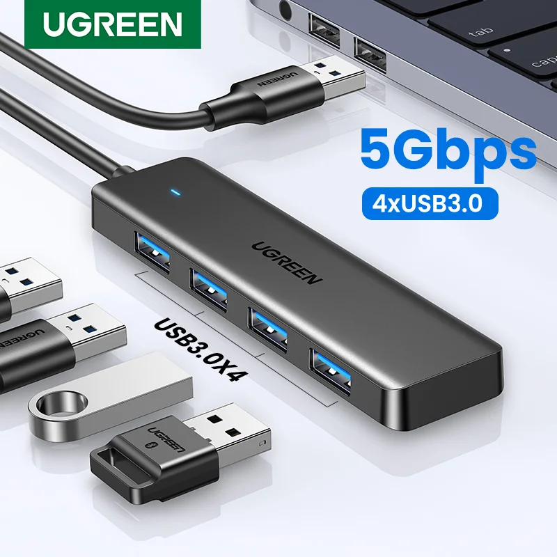 محور USB UGREEN 4 منافذ