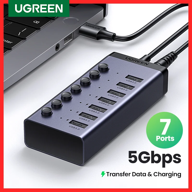 UGREEN 7-Port USB-C Hub with Switches
