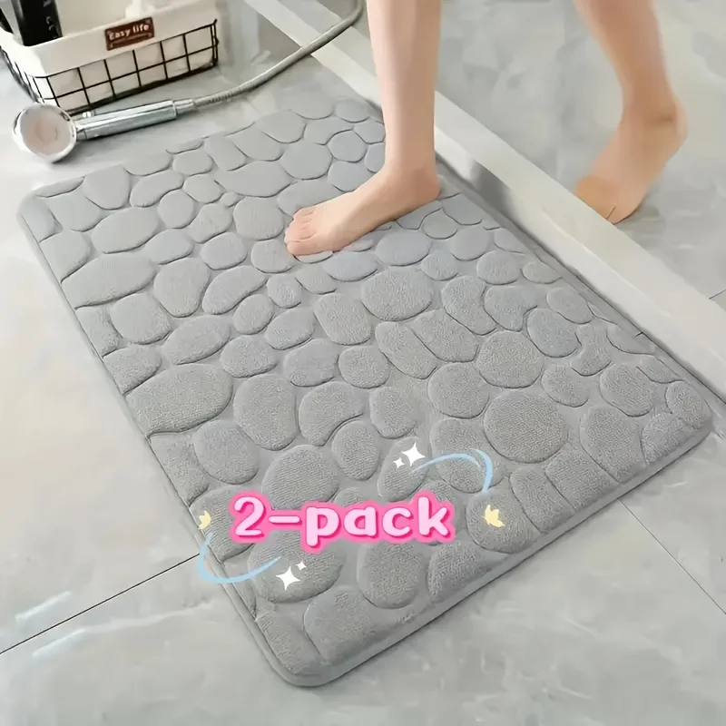 Ultra-Soft Coral Fleece Bathroom Mat