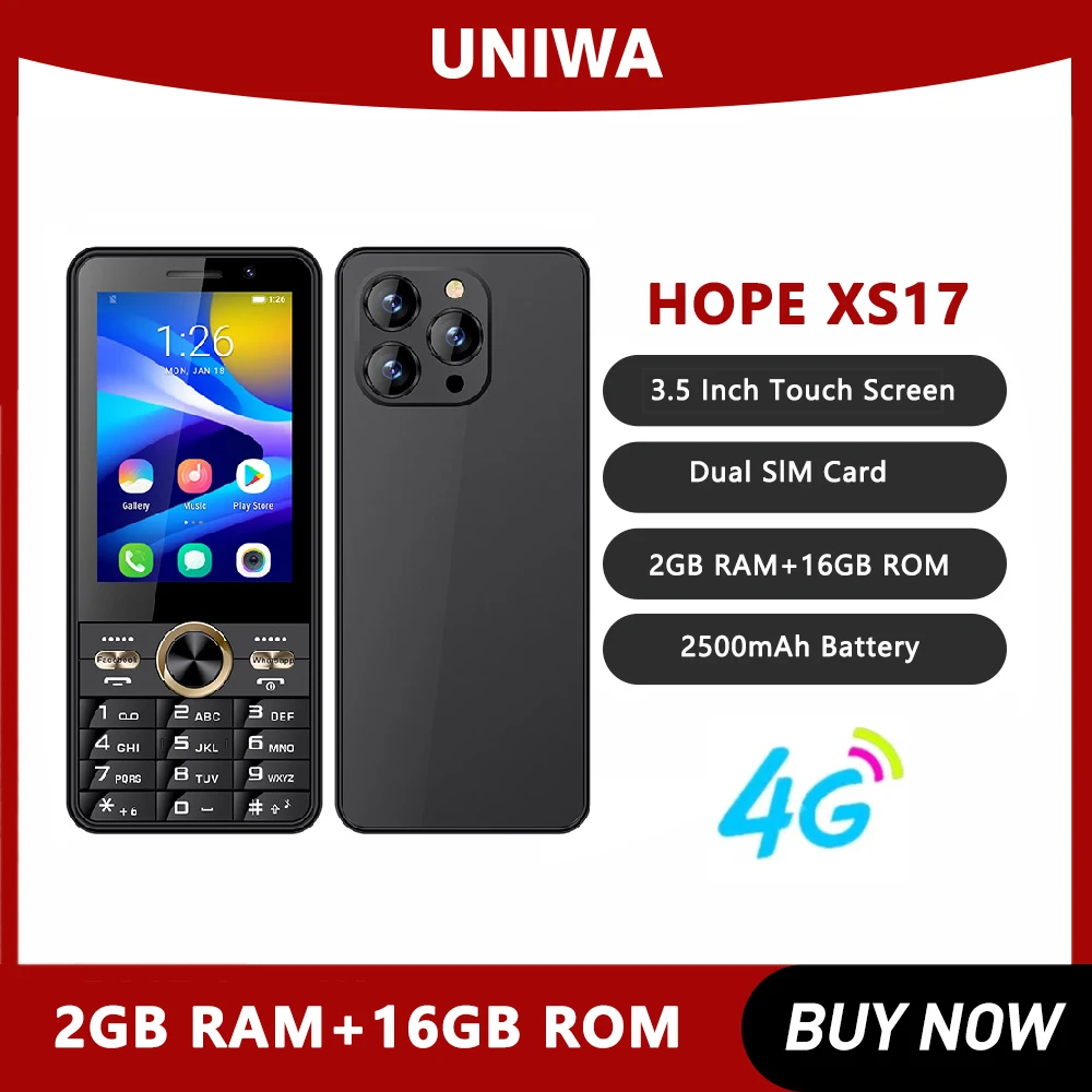 هاتف UNIWA HOPE XS17 بشاشة تعمل باللمس