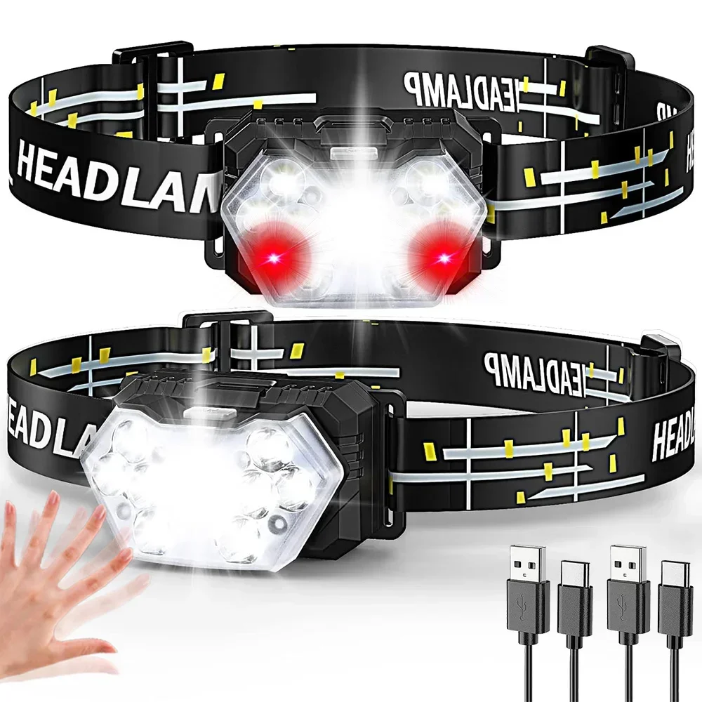 مصباح أمامي قابل لإعادة الشحن USB