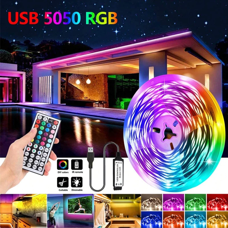 RGB LED Light Strip with Bluetooth Control