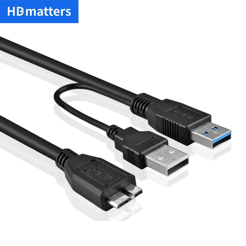 كابل USB 3.0 إلى Micro-B Y Splitter
