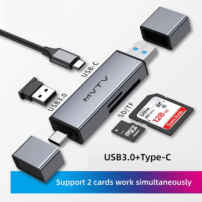 قارئ بطاقات USB3.0 وUSB C للذاكرة