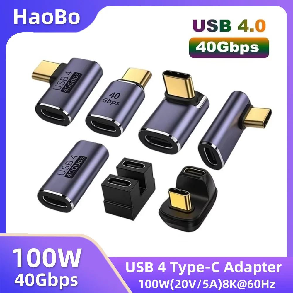 محول USB4.0 نوع C 90 درجة