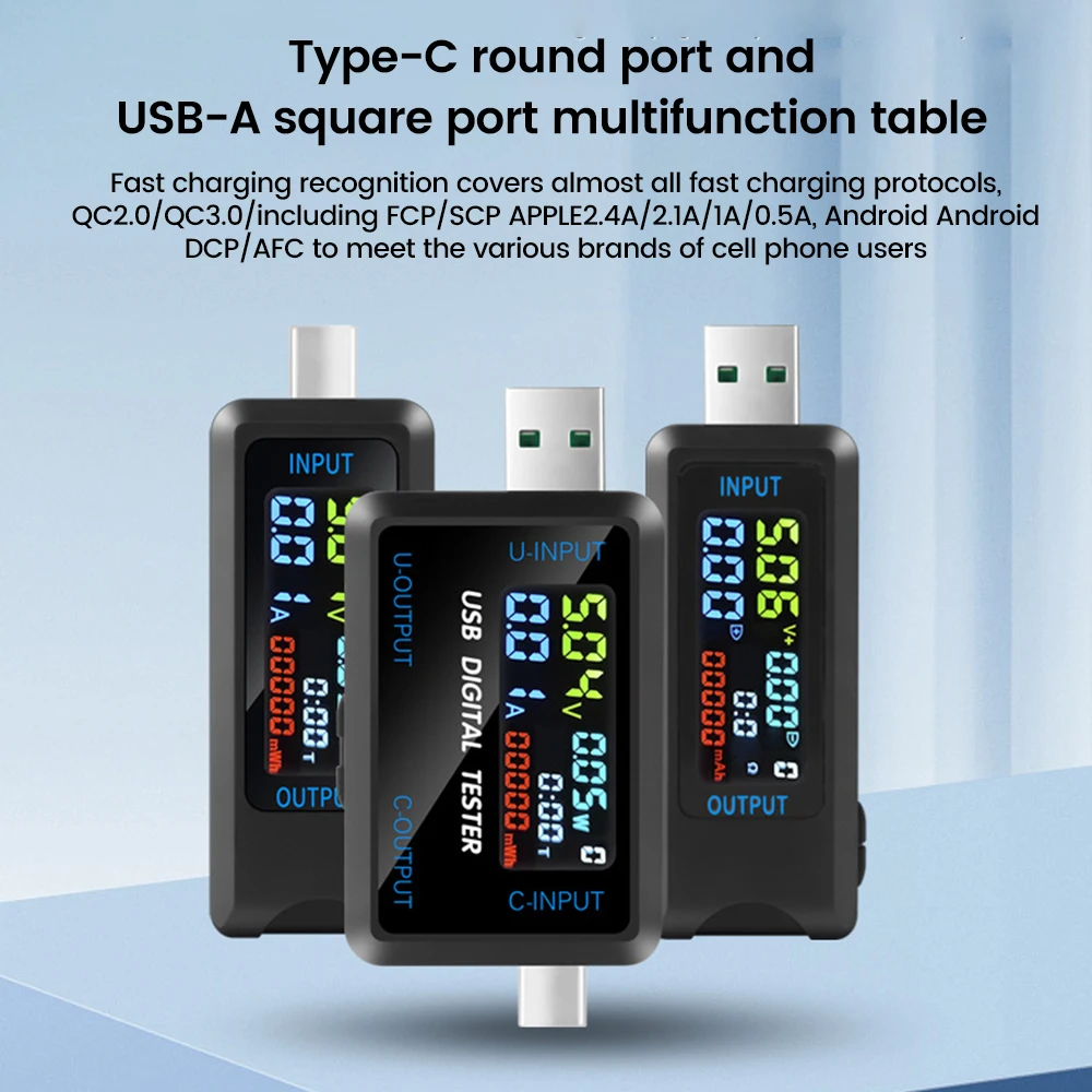 متر اختبار قدرة بطارية USB نوع C