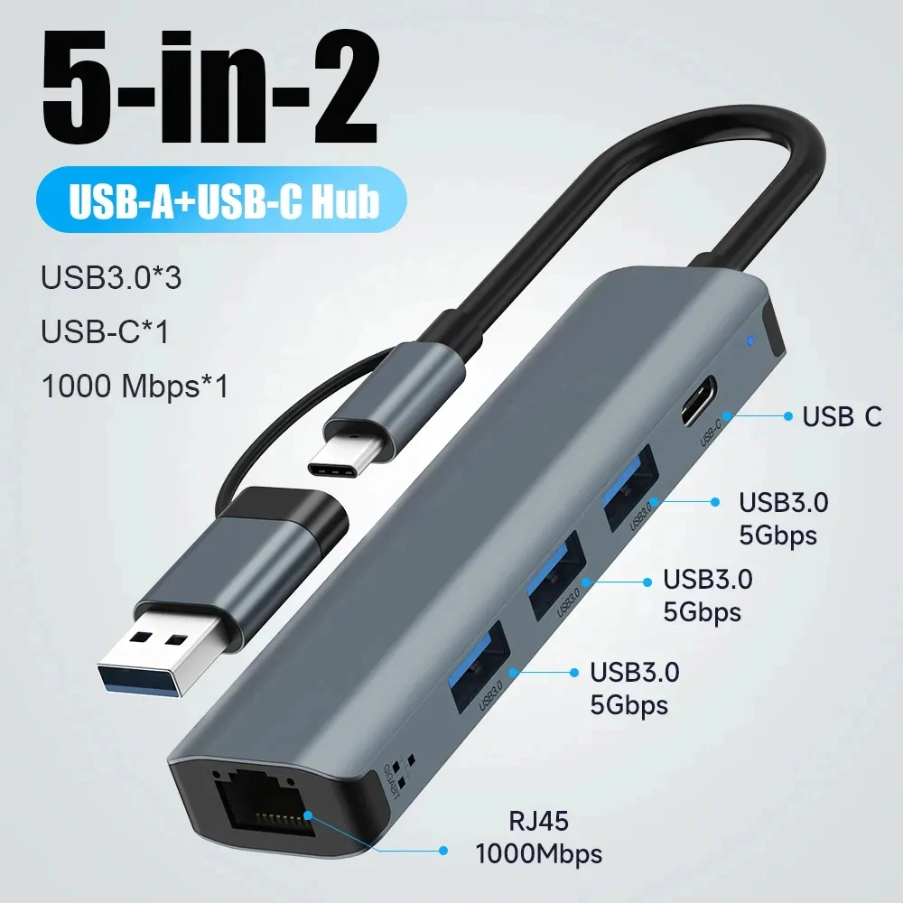 محول متعدد المنافذ USB C 3.1