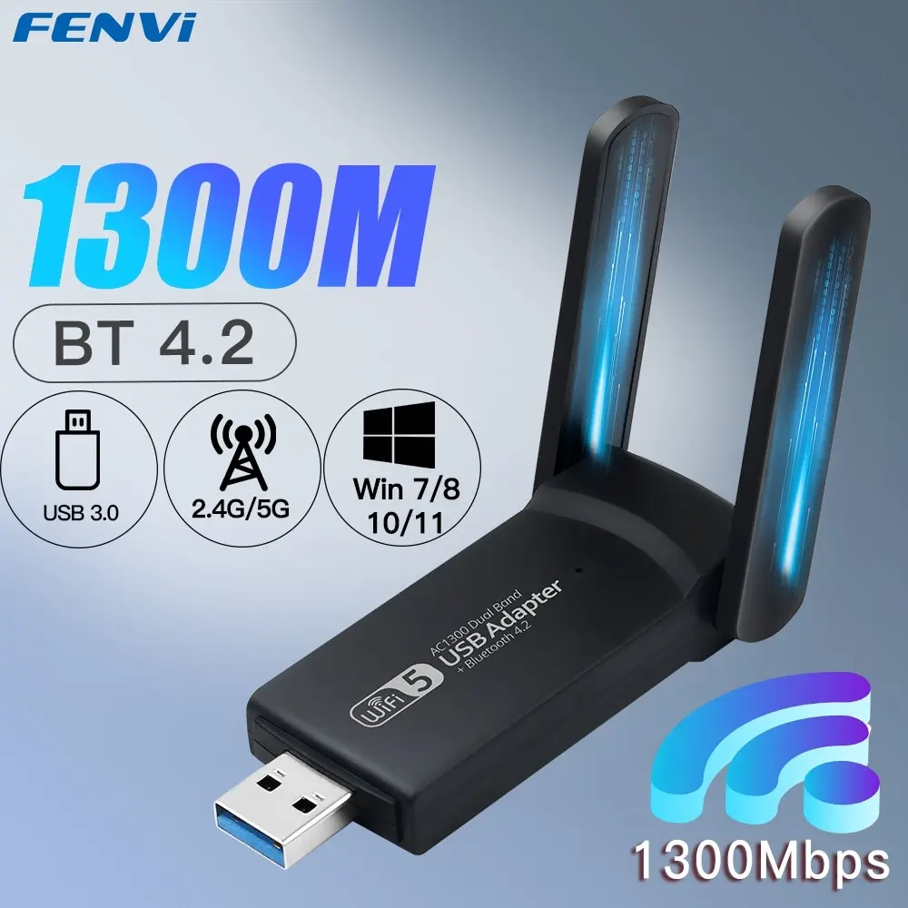 محول USB FENVI لوصلة واي فاي مزدوجة