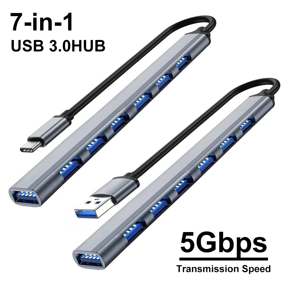 محور USB Type C 7 منافذ لنقل البيانات