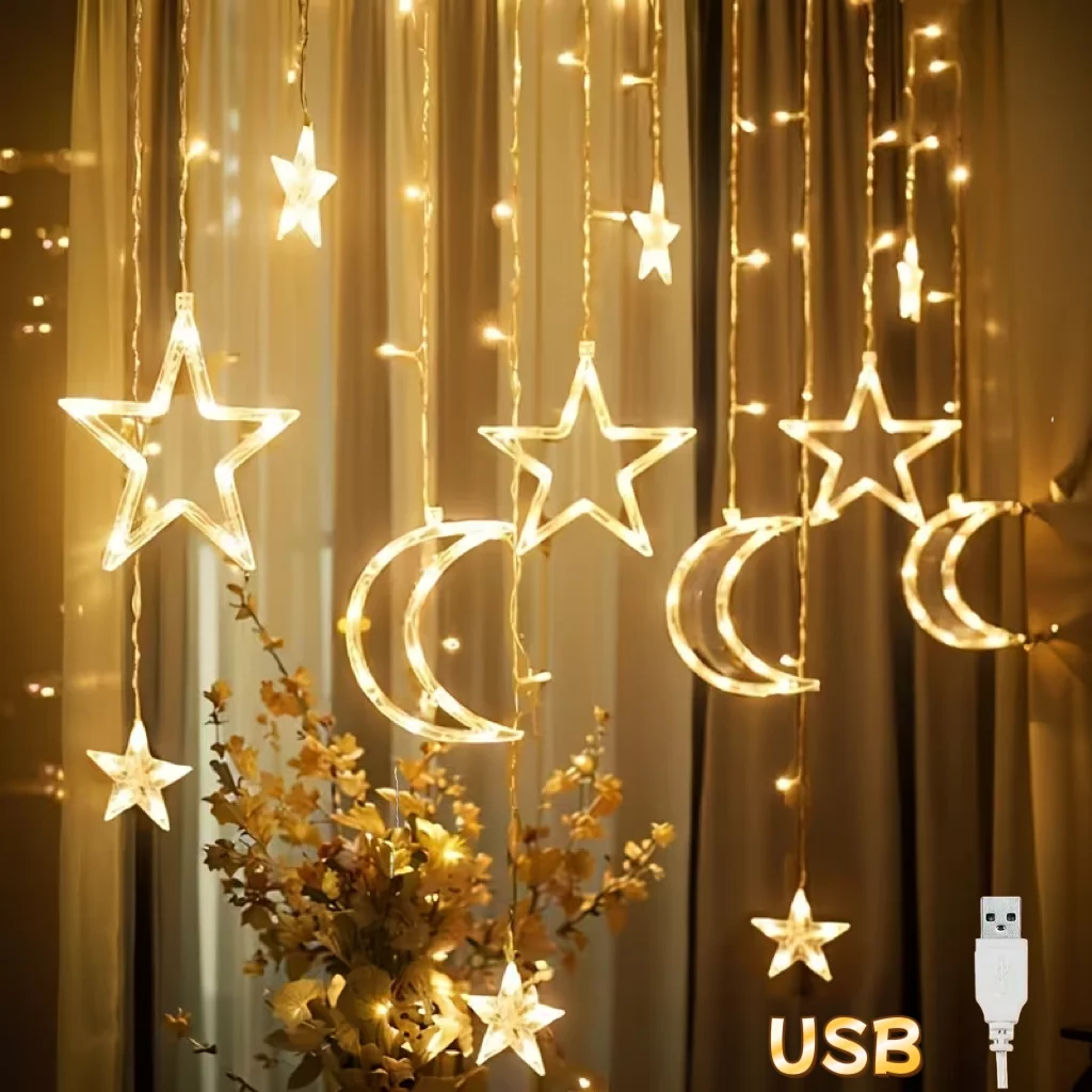 سلسلة أضواء LED بستايل القمر