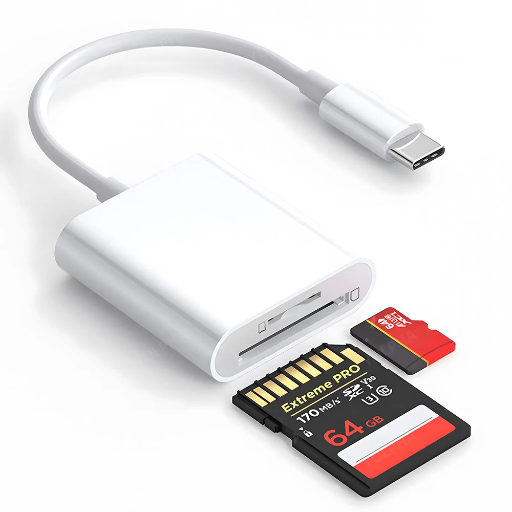 USB Type C SD TF Card Reader Adapter