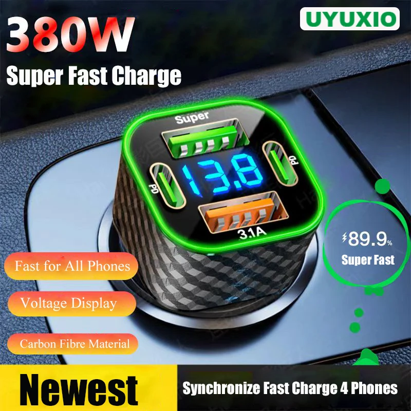 UYUXIO USB C Dual PD Car Charger
