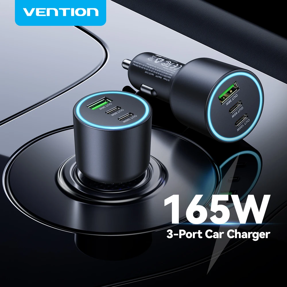 Vention 165W USB C Car Charger
