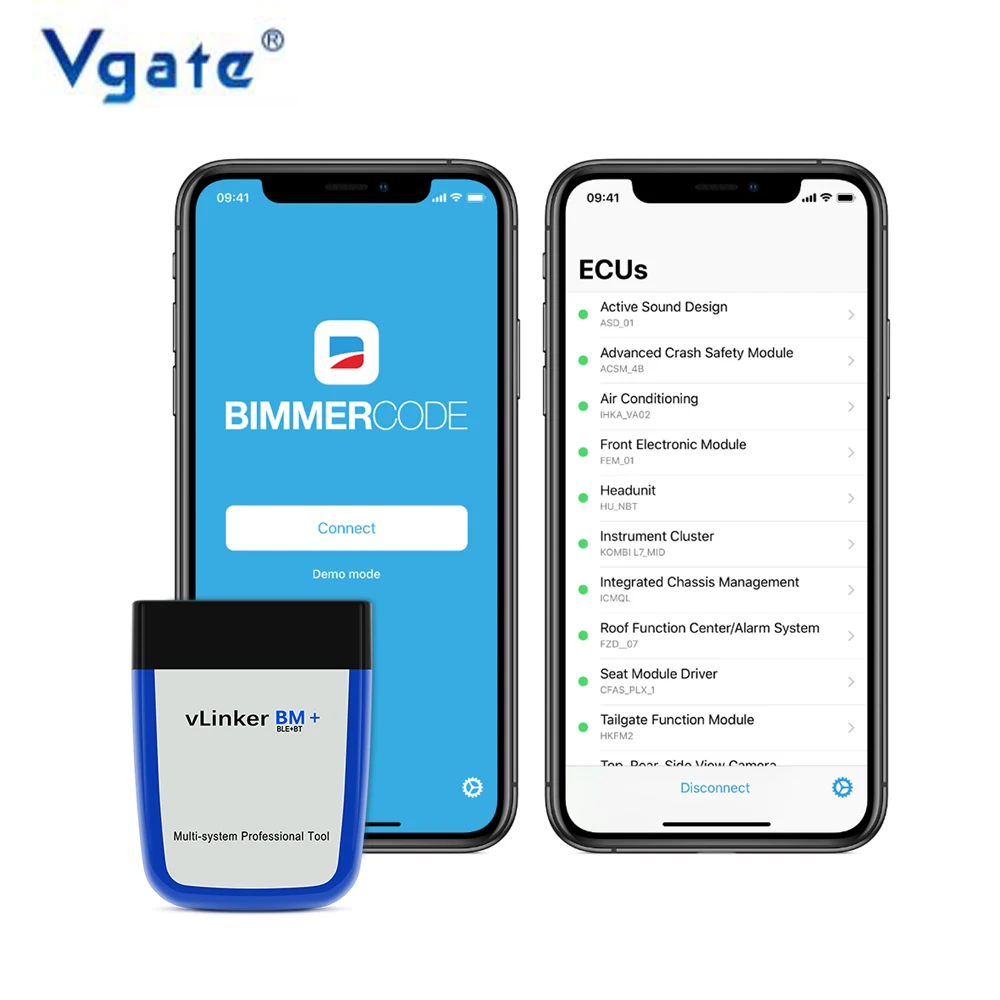 قارئ رموز السيارة Vgate vLinker BM+