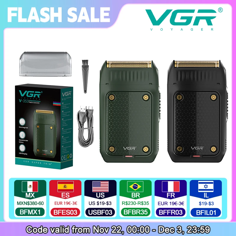 ماكينة حلاقة كهربائية VGR 353 للرجال
